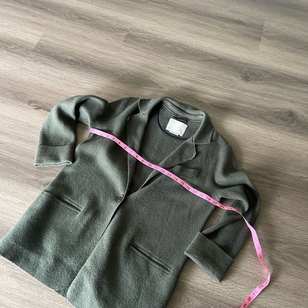 Anthropologie Rani Sweater Blazer Olive Green - Picture 6 of 7